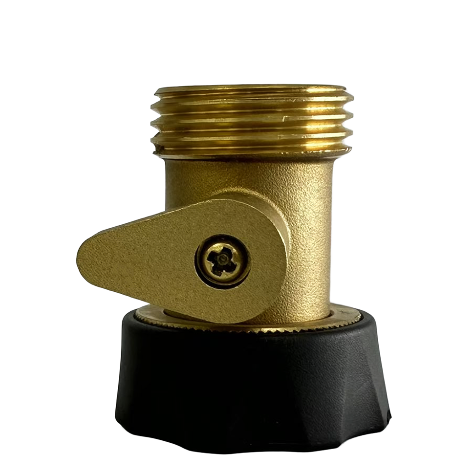 2611  Brass connector with shut-off-B