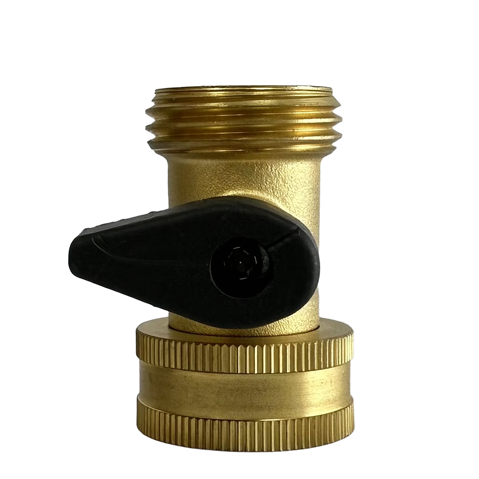 2612  Brass connector with shut-off-B