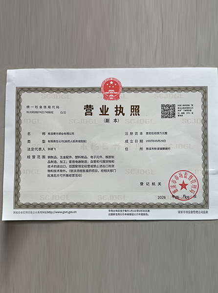 Certificate of Honor
